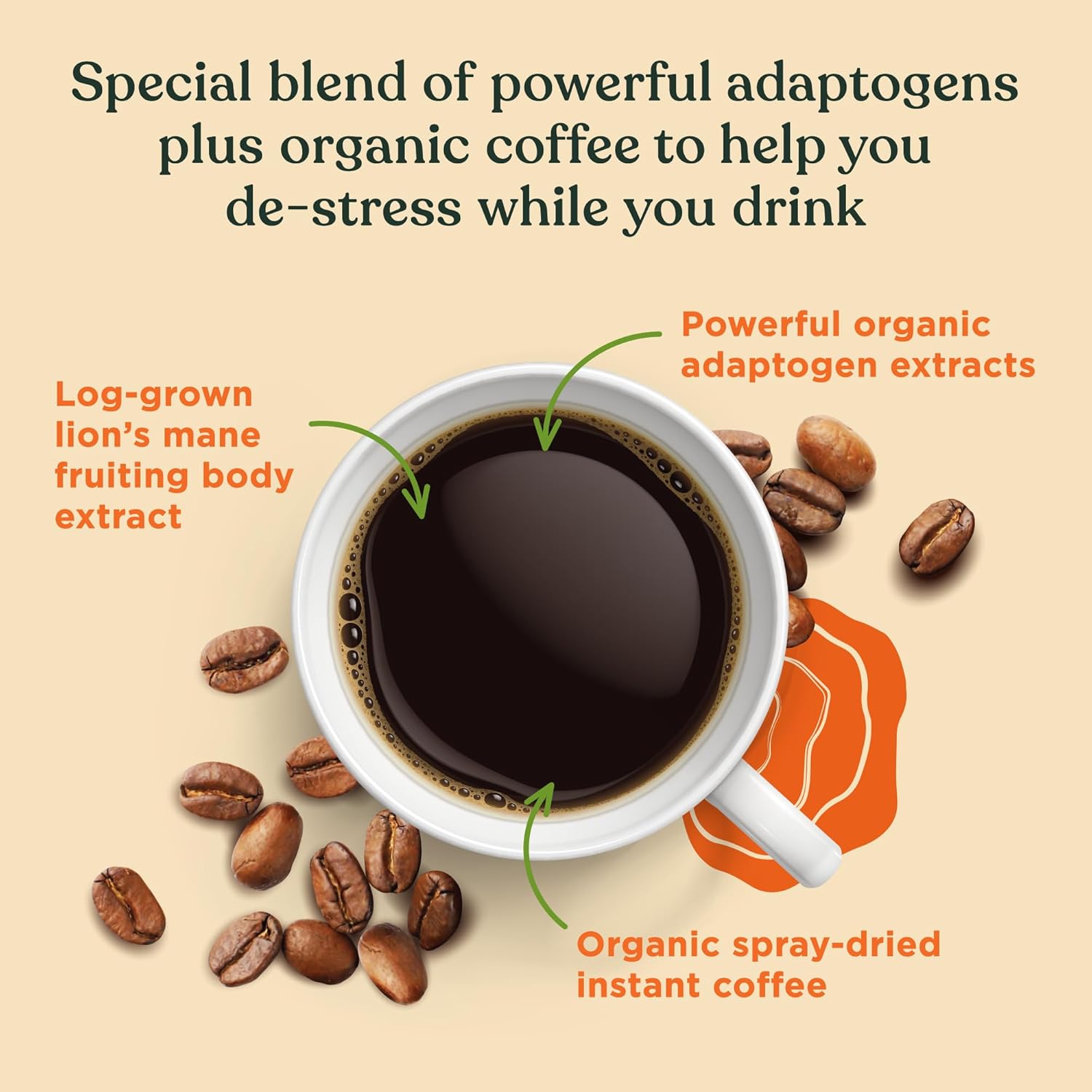 Organic Mushroom Coffee Instant Mix with Lion's Mane and Chaga q7
