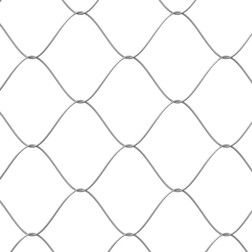 Dog Cage with Roof Gray 6.6x6.6x6.6 Galvanized Steel a7