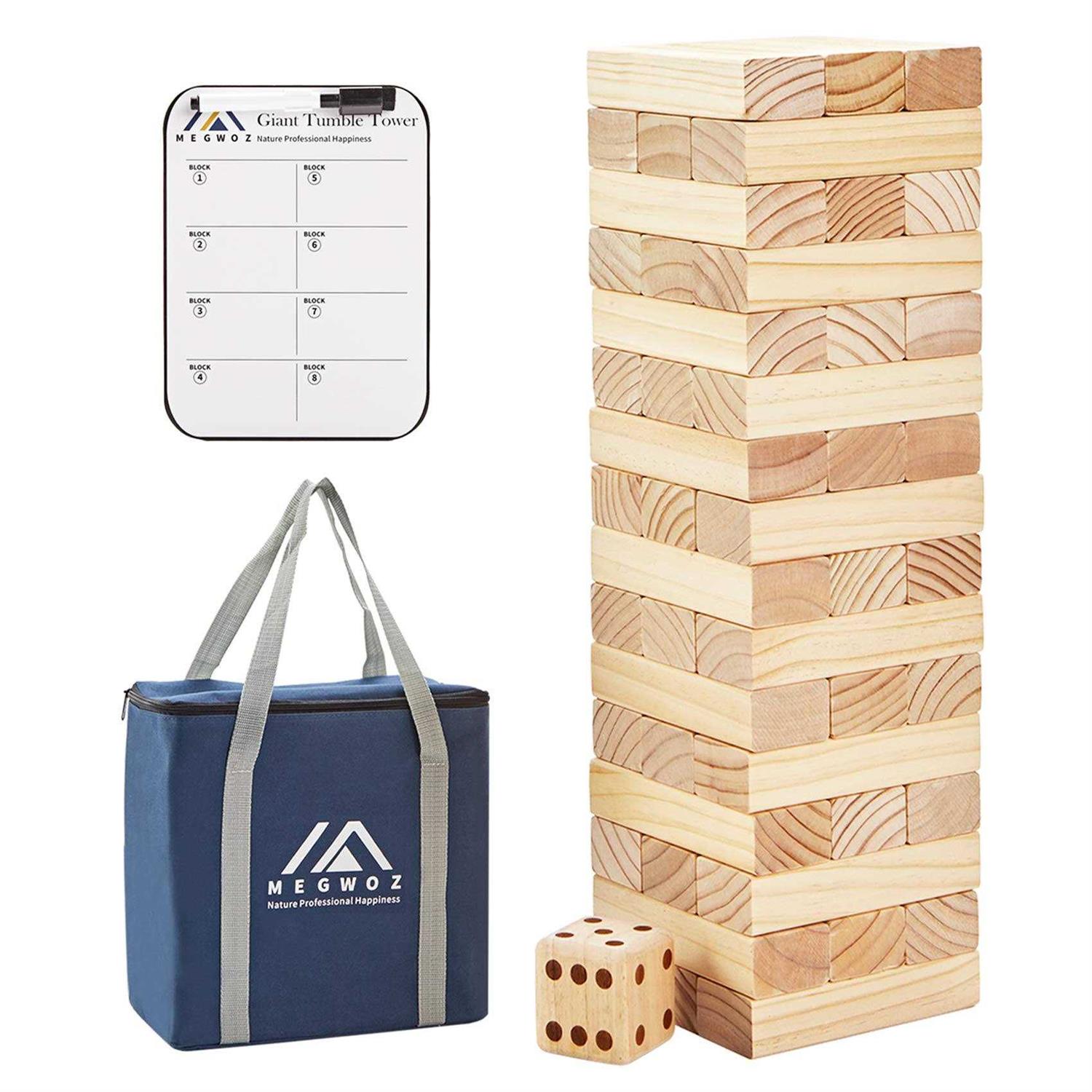 Giant Tumble Tower Game Stacking Indoor Outdoor k7p