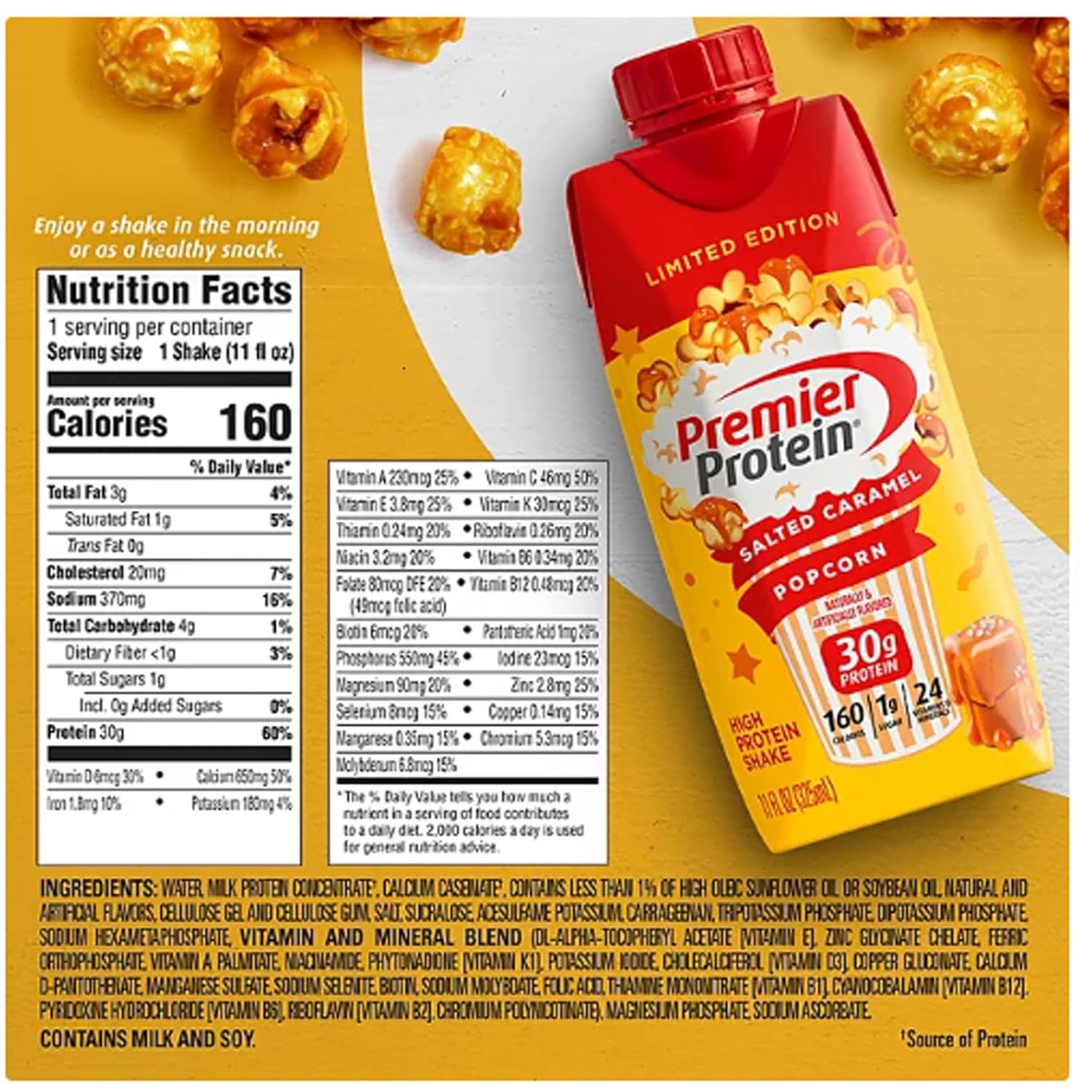 Protein Shake Salted Caramel Popcorn 12 Pack a7