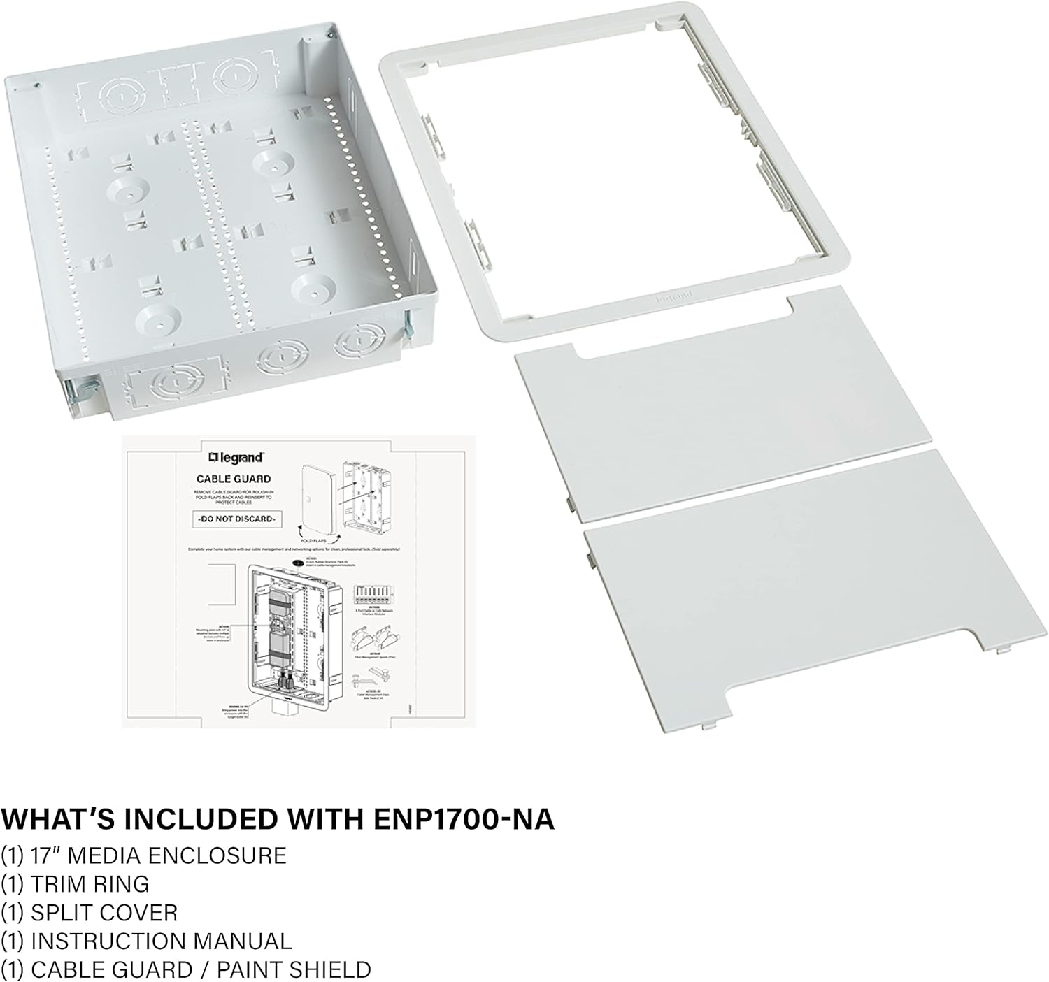 Cable Management Enclosure 17 Inch White k7