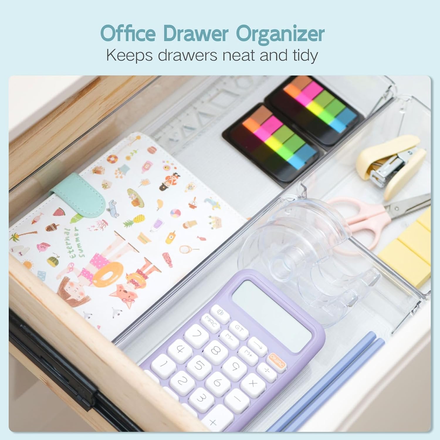 Clear Plastic Drawer Organizer Trays 6 Pack a7
