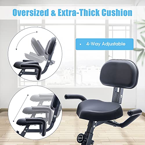 Exercise Bike 2-in-1 Magnetic Resistance Foldable Indoor Cycling k7