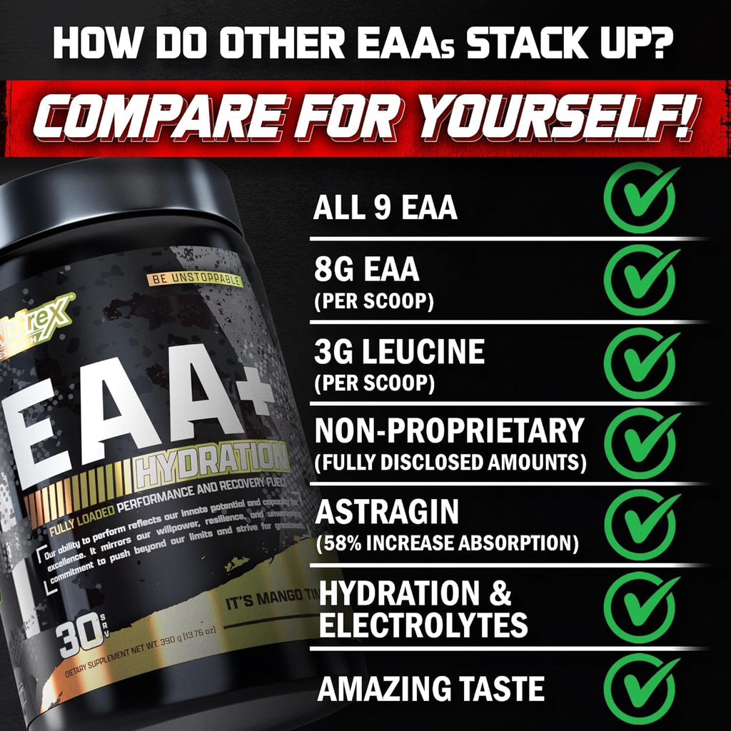 EAA Hydration Powder with Electrolytes Maui Twist 30 Servings k7