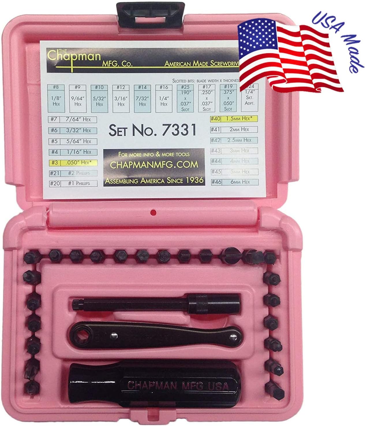 Screwdriver Set with 24 Insert Bits and Mini Ratchet Tool k7m