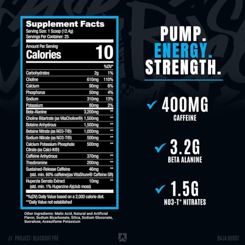 Pre Workout with Caffeine and Nitrates 25 Servings k7