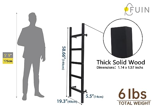 Wall Mounted Wooden Blanket Ladder with Towel Rack a7