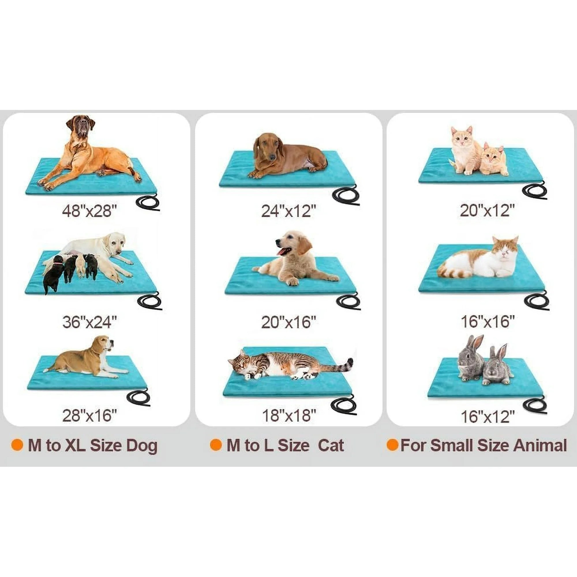 Outdoor Pet Heating Pad Waterproof Thermostat for Dogs Cats k7m