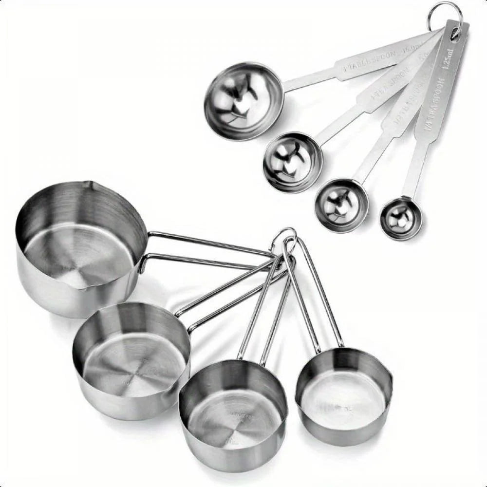 Stainless Steel Measuring Spoons and Cups for Cooking & Baking k7m