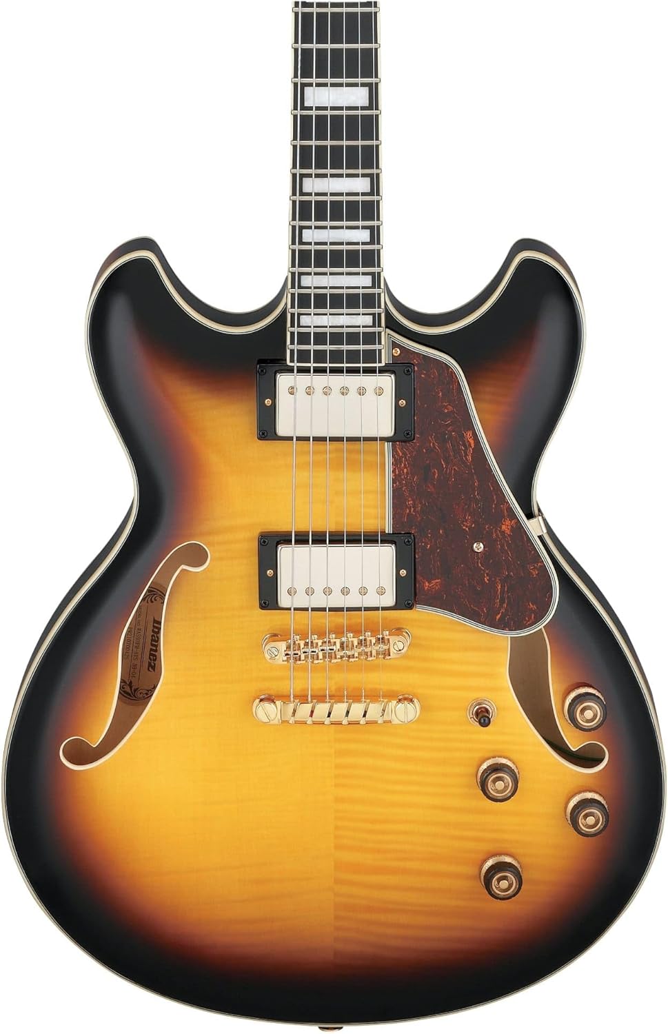 Semi-Hollow Electric Guitar Sunburst k7m
