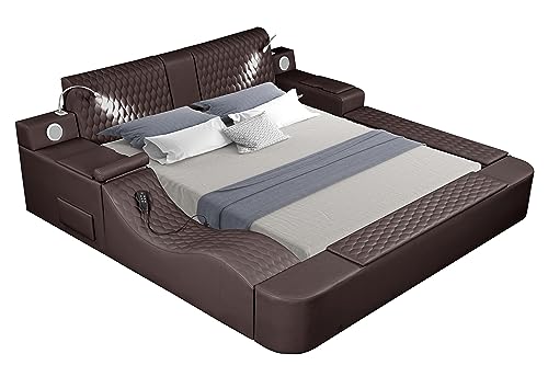 Queen Size Smart Bed Frame with Massage Recliner and Storage a7k