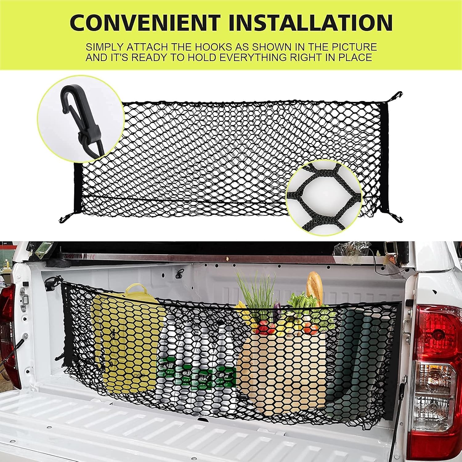 Car Rear Cargo Net Organizer for SUV Trunk a7