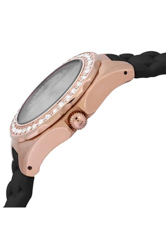 Women's White Dial Crystal Watch a7