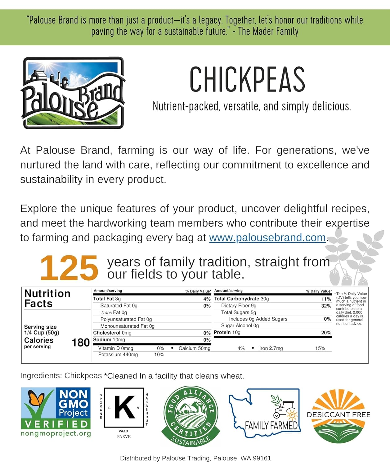 Chickpeas 4 LBS Non-GMO Kosher a7