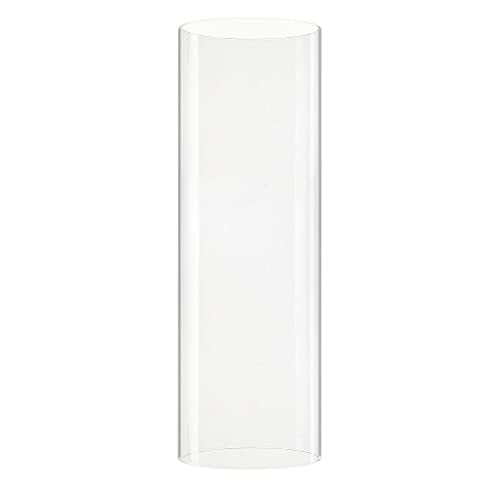 CYS EXCEL D-2.5" H-14 Glass Open Ended Hurricane Candleholder Bottomless Cylinder Sleeve Clear Chimney Shade Tube Cover, 1 Piece