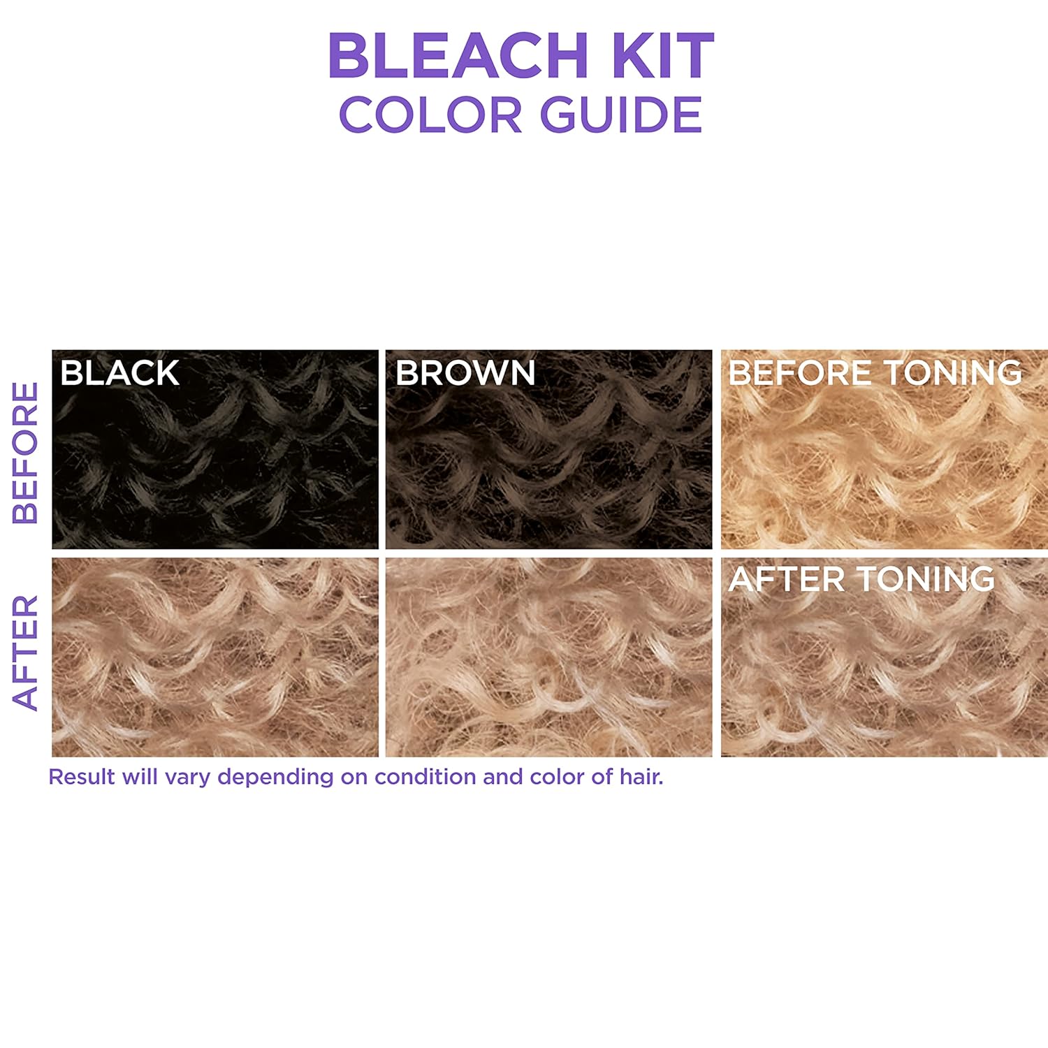 Hair Bleaching Kit for Dark Hair, Bleach Blonde Toner a7