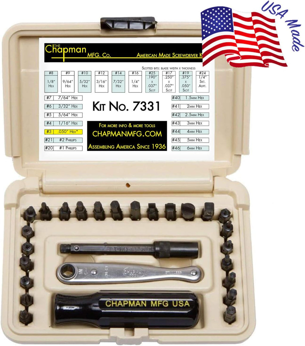 Screwdriver Set with 24 Insert Bits and Mini Ratchet Tool k7m