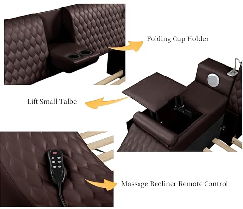 Queen Size Smart Bed Frame with Massage Recliner and Storage a7k