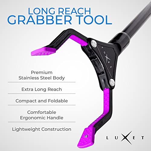 Reacher Tool 32" Steel Foldable Pick Up Stick with Magnetic Tip a7