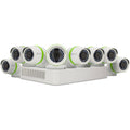 Ezviz Triple HD 3MP Smart Outdoor Surveillance System, 8 Weatherproof HD Security Cameras, 8 Channel 2TB DVR Storage, 100ft Nigh