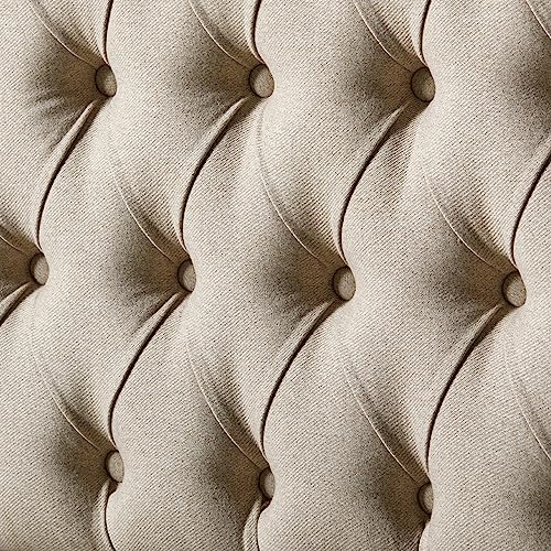 Solid Queen Platform Bed with Upholstered Headboard Walnut k7m