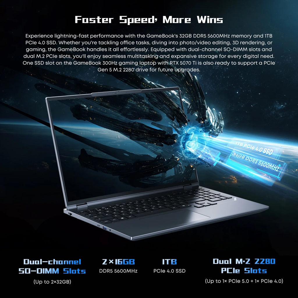Gaming Laptop 16 inch RTX 5070Ti 32GB DDR5 1TB a7