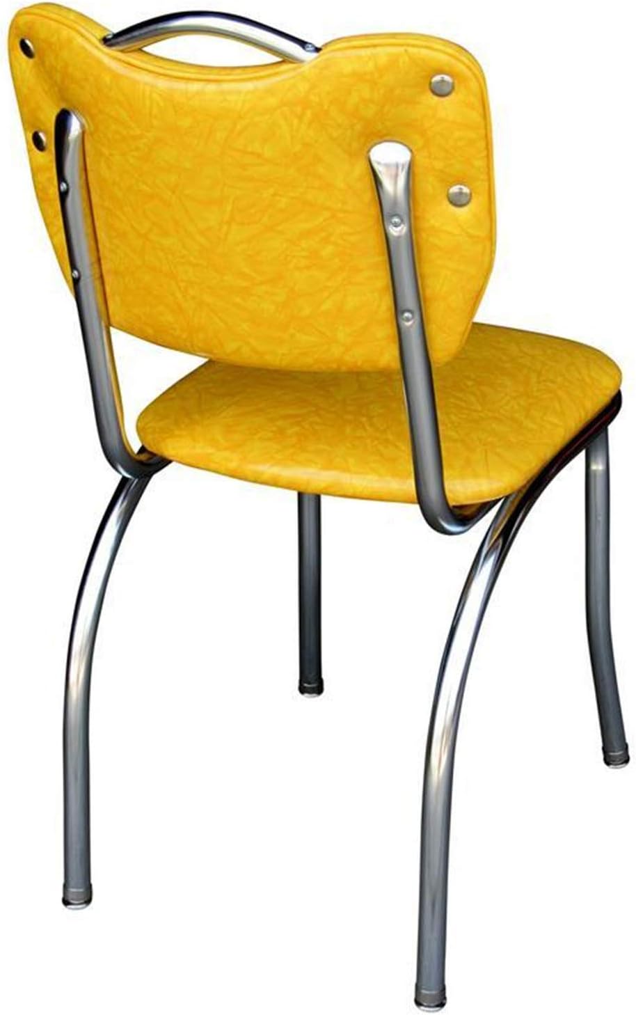 Diner Chair with Pulled Seat Cracked Ice Red k7