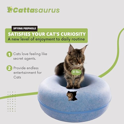 Cat Cave for Large Cats Scratch Detachable Washable Tunnel Bed a7