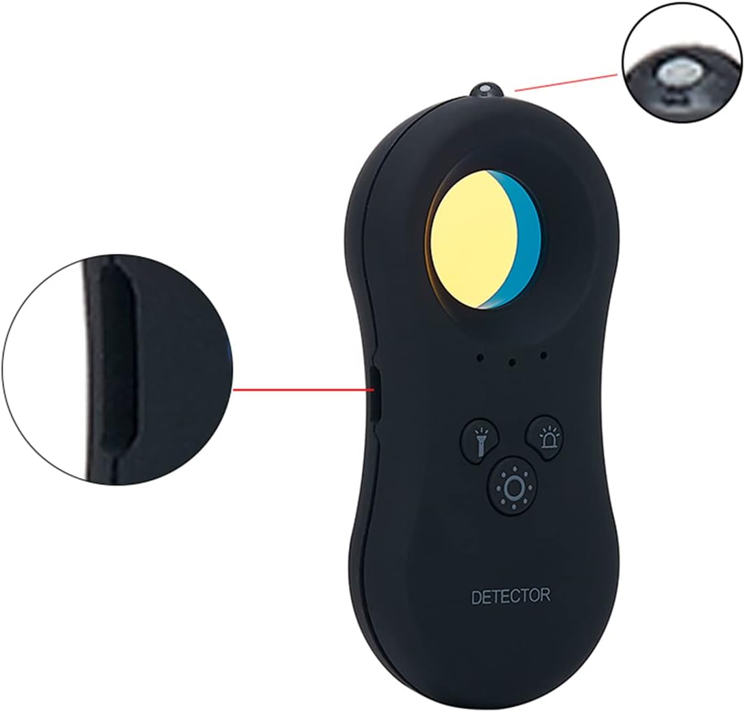 Hidden Camera Detector, Camera Detector by NOYAFA with Rechargeable Infrared Viewfinders, Mini LED Flashlight Pocket Sized Camera Finder for Hotel Travel