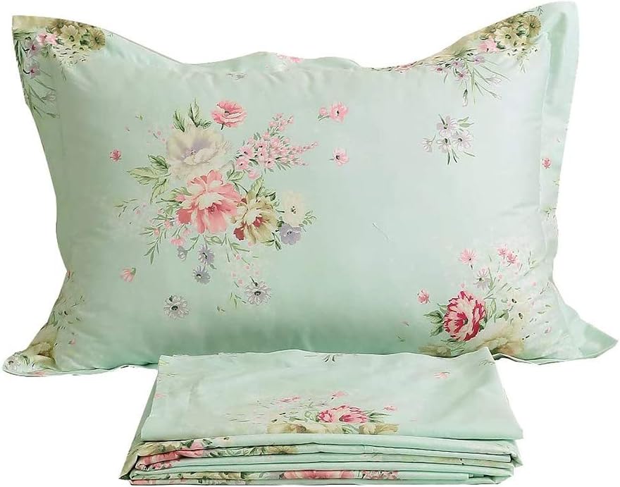 Floral Cotton Sheet Set King 4-Piece Deep Pocket a7