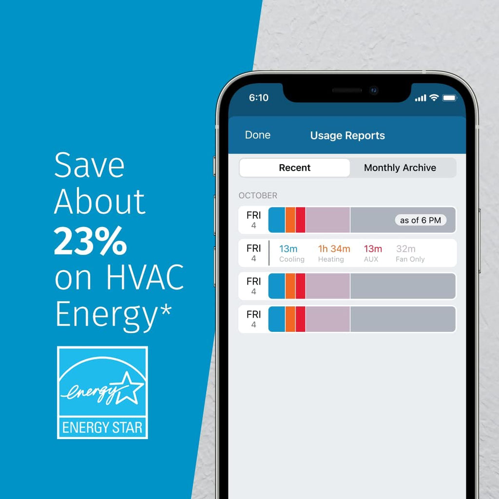 Smart Wi-Fi Thermostat for Smart Home, DIY, Works with Alexa, Energy Star Certified, 2-Pack q7k