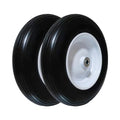 14.5" Wheelbarrow Flat Free Tire, Fits 4.80/4.00-8, 3.50/2.50-8, 4.00-6, 4.00-8, Wheelbarrow Wheels, 5/8" Bearing with Extra 3/4" Bearing, 3" -6" Centered Hub