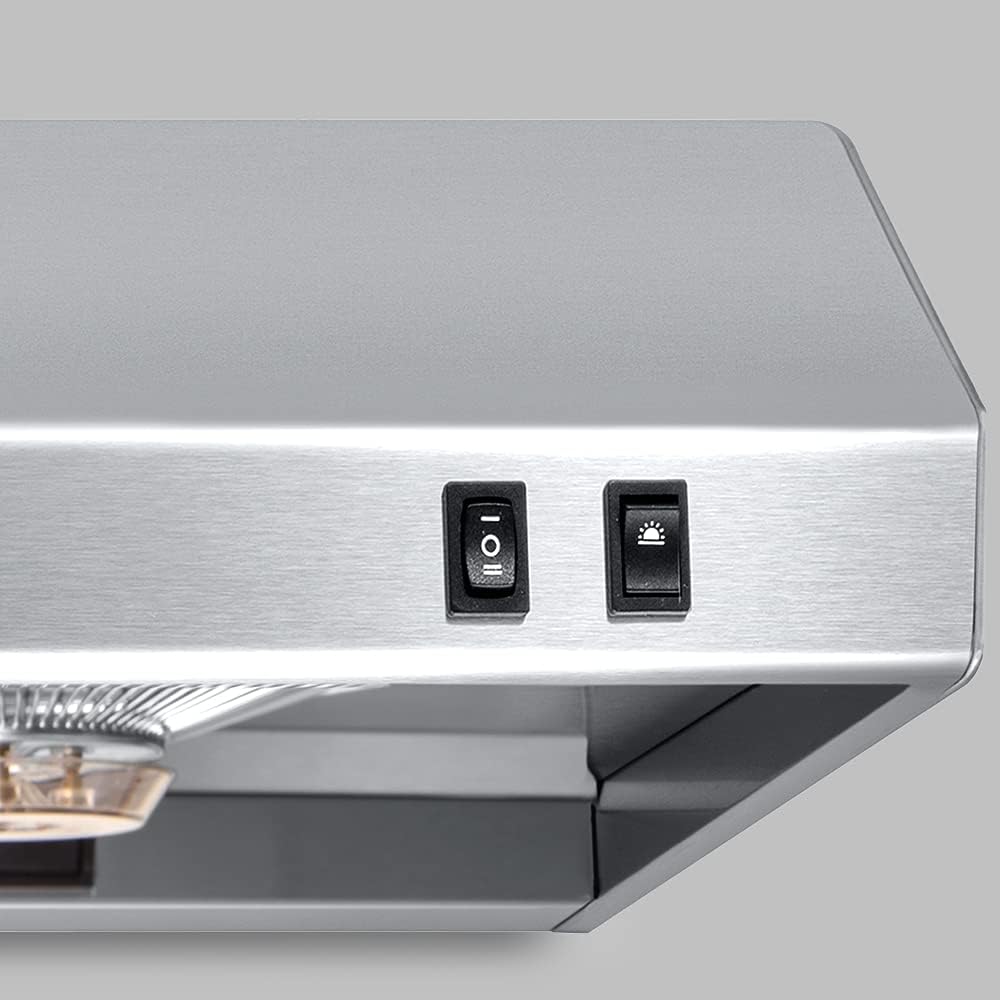 36" Under Cabinet Range Hood Stainless Steel 650CFM Filter-Less A7