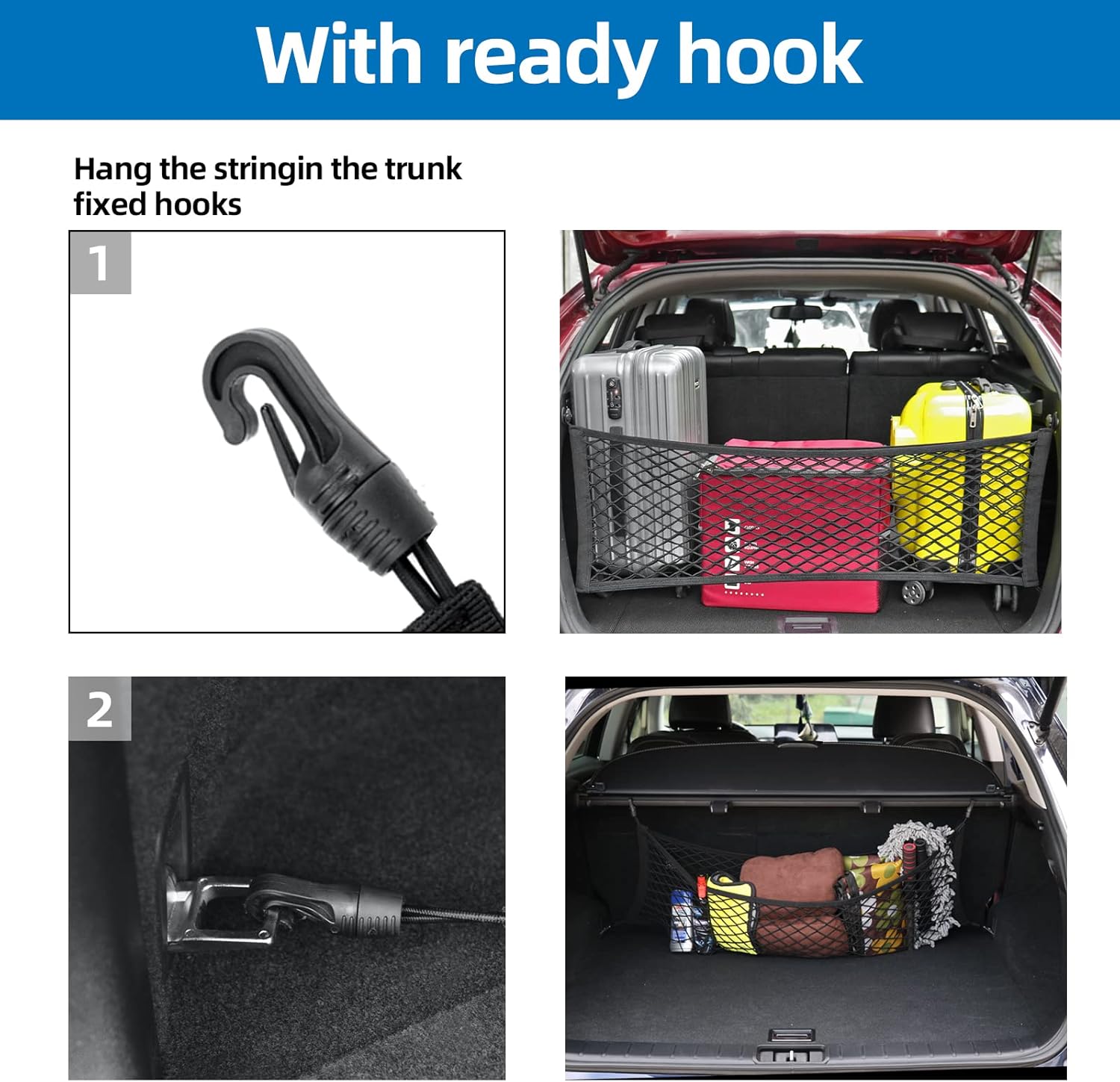 Car Rear Cargo Net Organizer for SUV Trunk a7