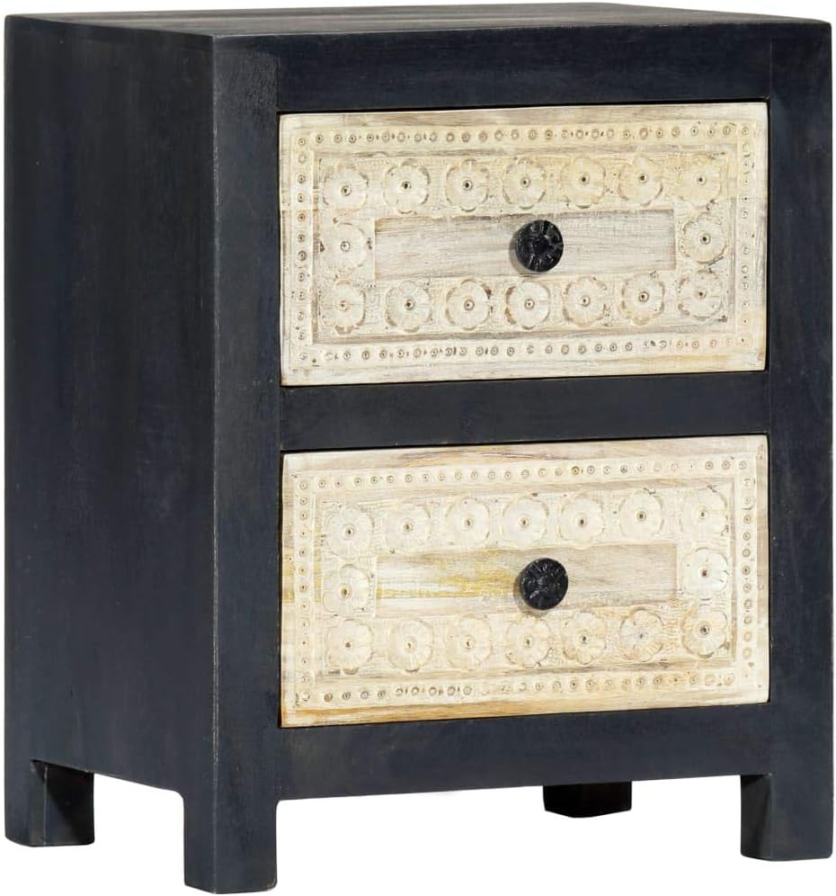 Wooden Side Table with Storage Cabinet 7k