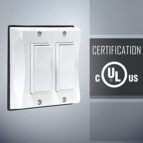 3-Gang Weatherproof Cover Vertical Decorator White k7m