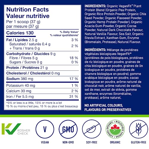 Organic Plant Protein Powder Natural Chocolate 7k