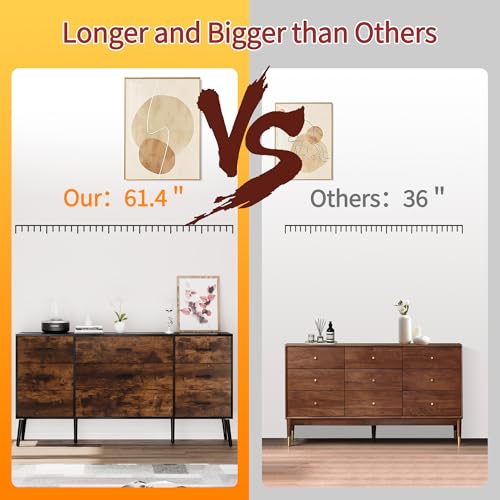 White 9 Drawer Dresser with Wooden Feet for Bedroom a7
