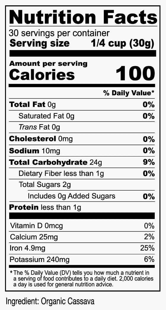 Organic Cassava Flour 2 lb Gluten Free Vegan a7