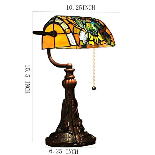 Stained Glass Table Lamp for Living Room Bedside 15.5 Inch k7