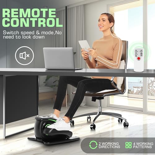 Electric Under Desk Elliptical Leg Exerciser for Seniors Adults with Remote Control k7m