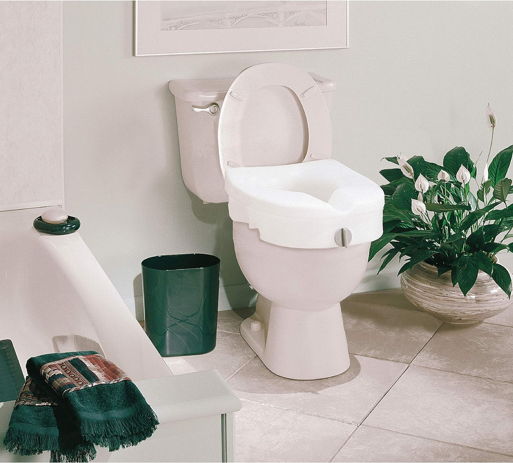 Raised Toilet Seat 5 Inch Lift Riser for Elderly White k7m