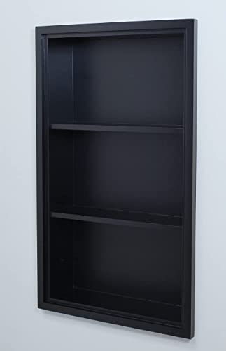 14x24 Recessed Wall Niche Medicine Cabinet Replacement, Bathroom Insert Shelf, Dark Brown q7k