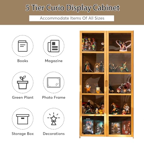 Curio Display Cabinet with Acrylic Glass Door k7m