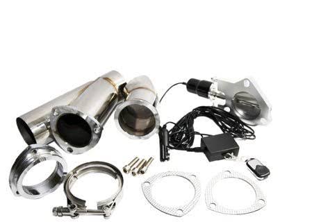3 inch SS Exhaust Catback Downpipe Cutout E-Cut Out Valve System Manual Electric