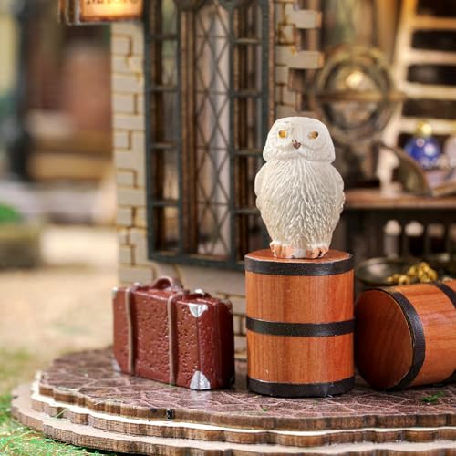 DIY Dollhouse Wooden Furniture Kit with Dust Cover and Music Box a7