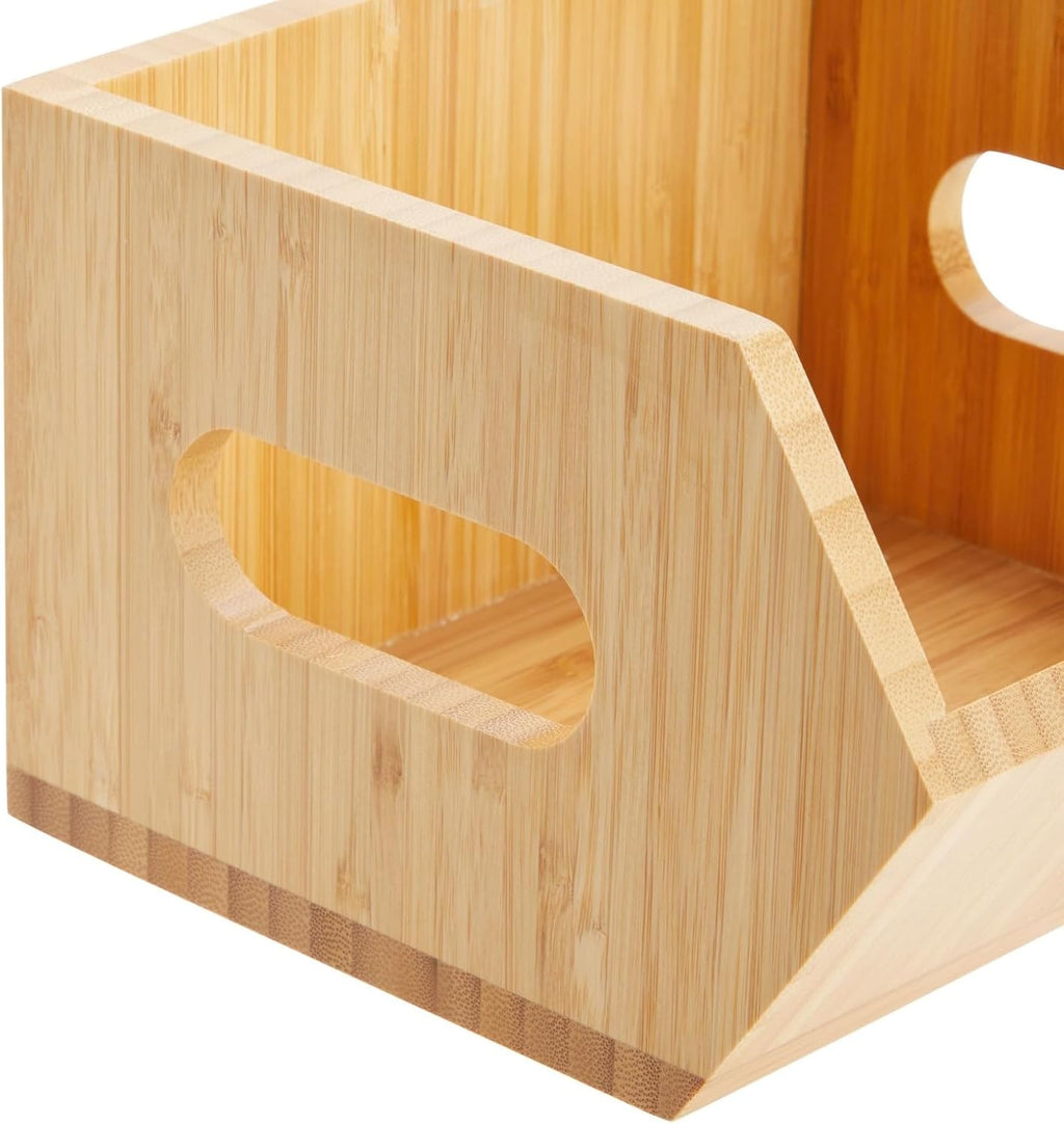 Bamboo Storage Bins 2 Pack for Kitchen Pantry a7