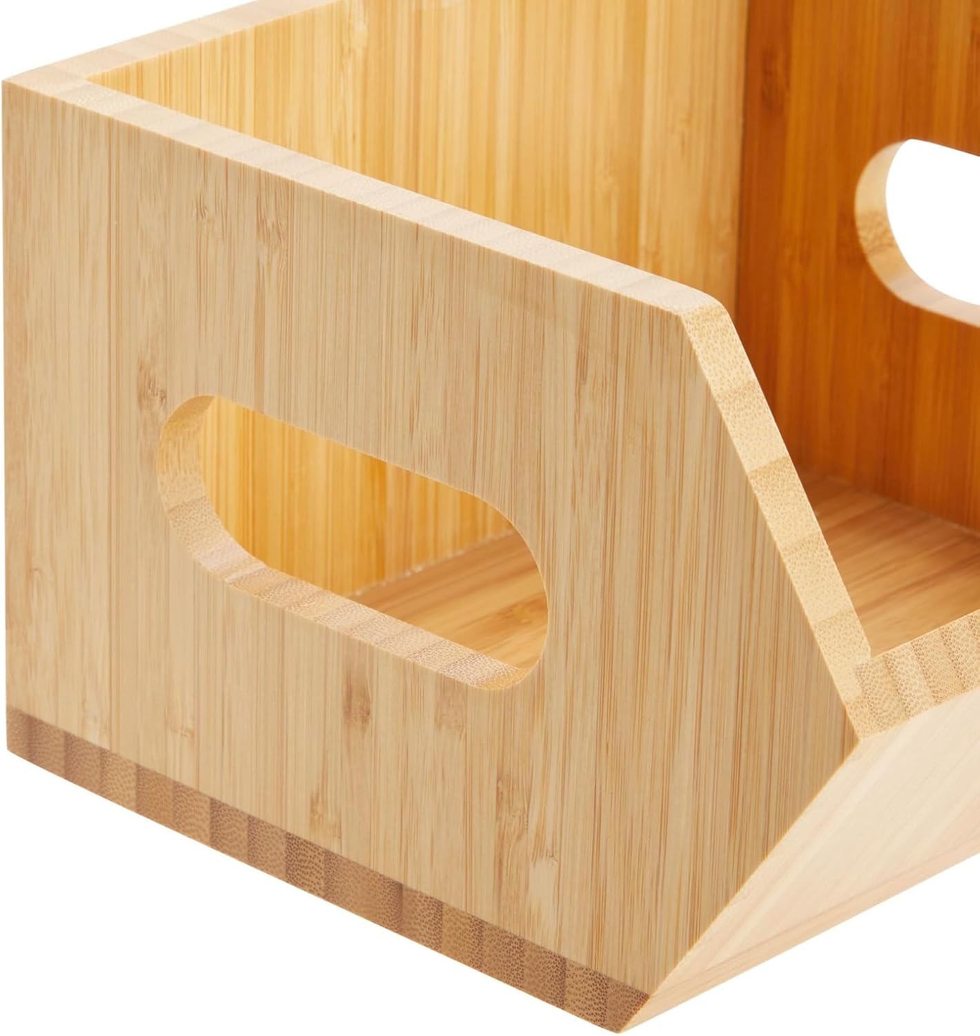 Bamboo Storage Bins 2 Pack for Kitchen Pantry a7