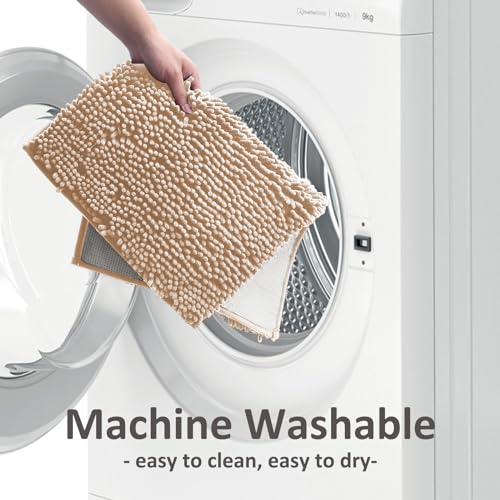 Bathroom Rug Set 3 Piece Non Slip Absorbent Shaggy Mat k7