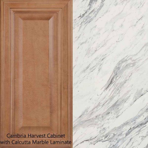 Laminate Countertop Kit Calcutta Marble Valencia Edge k7